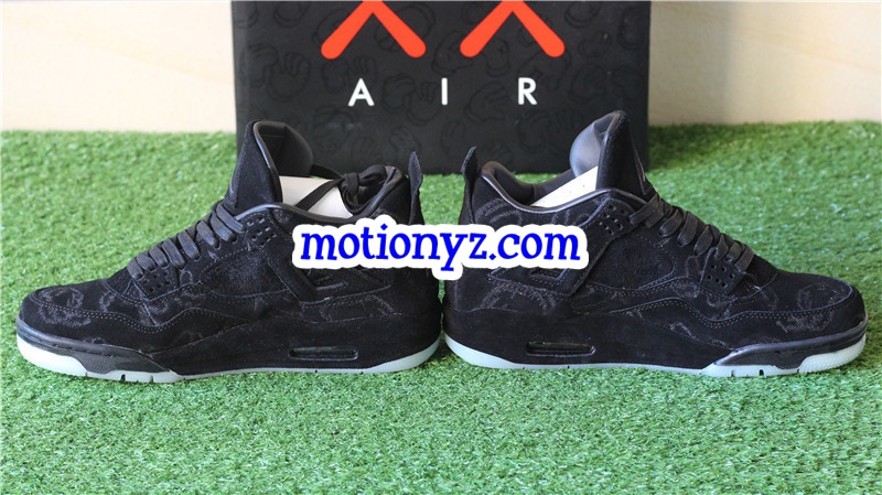 Authentic Kaws x Air Jordan 4 Cool Black